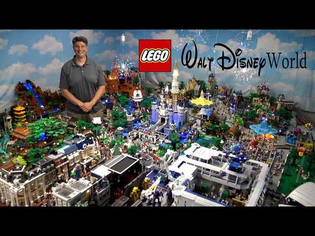 World's Largest LEGO Disney World with Amazing Fireworks Show!