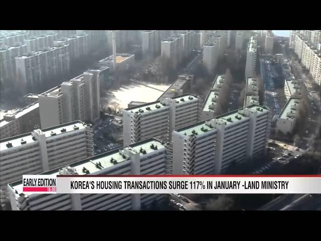 Korea's housing transactions surge in January