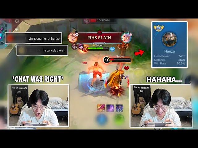 Hoon listen to his chat and pick Yin to counter Hanzo!!