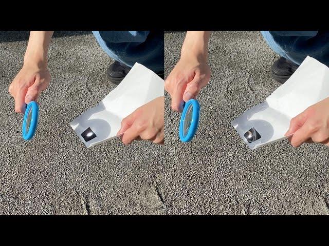 虫眼鏡で火が起こせるらしい #Shorts