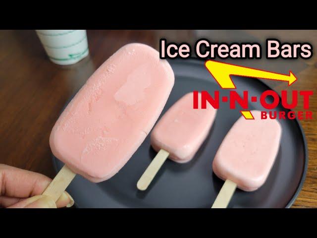 Ice cream Bars - Strawberry  | In N Out strawberry Ice cream bars