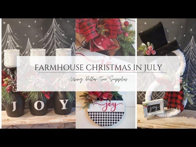 JOY-FULL FARMHOUSE CHRISTMAS DECOR/BUFFALO CHECK/DOLLAR TREE DIYS/CHRISTMAS 2024