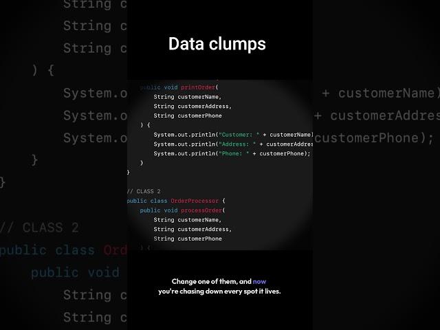 This Code Smell Can Wreck Your Project: Data Clumps #CodeSmells #CleanCode