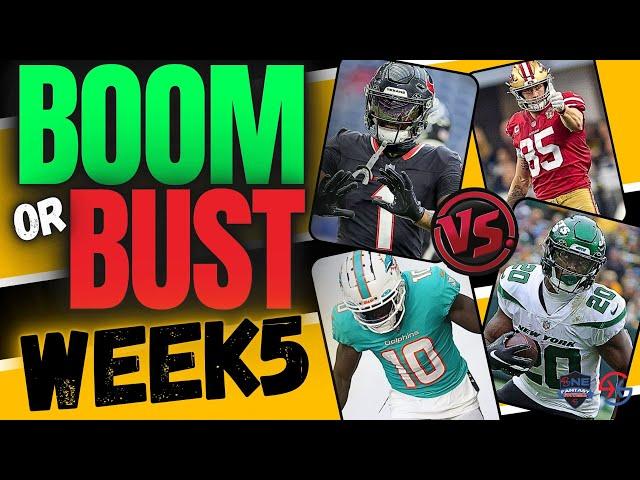 2024 Fantasy Football - BOOM or BUST - WEEK 5 MUST Start or Sit Advice