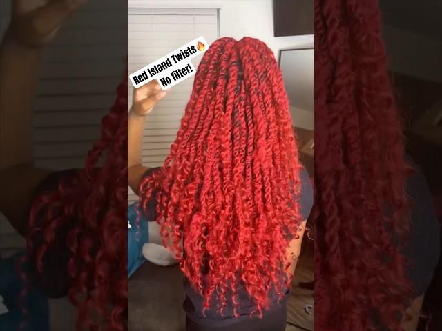 Red Island Twists #islandtwists #naturalhair #hairstyles