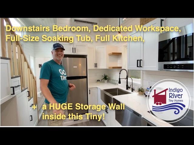 Take an Inside Look at our newest Tiny Home: Downstairs Master, Dedicated Work Station & Soaking Tub