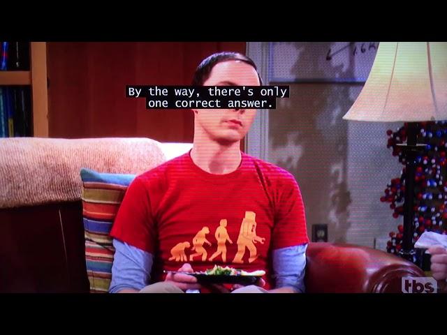 Best number scene from Big Bang theory