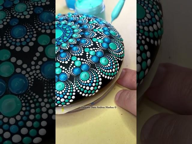 Negative Space on Dot mandala rock painting #art #satisfying #artist #craft #viral #painting #dotart