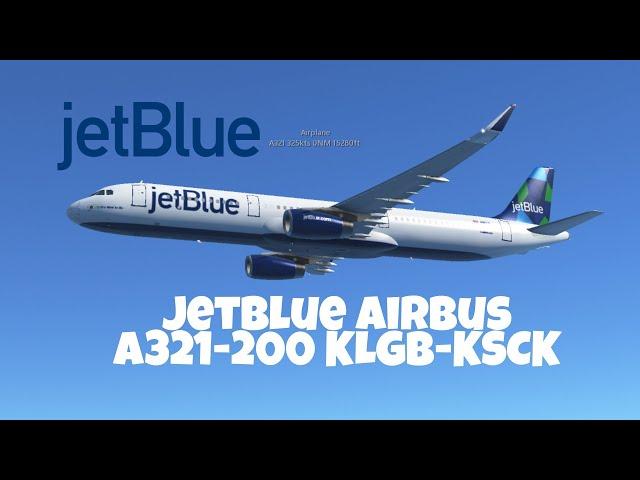 Infinite Flight JetBlue Airbus A321-200 KLGB-KSCK