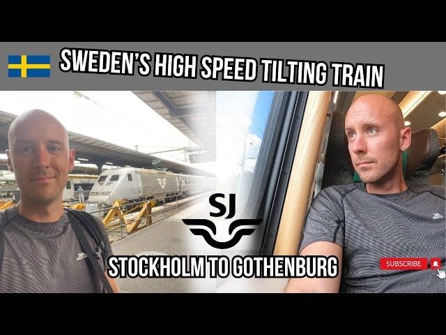 Sweden's excellent high speed train... standard class on the X2000 from Stockholm to Gothenburg