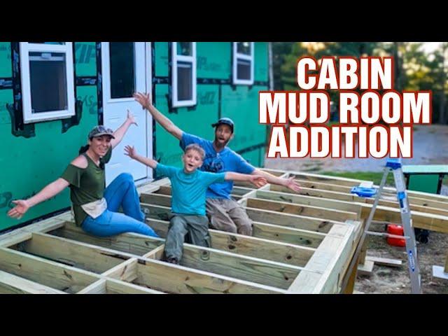 MORE Progress On Our Cabin Homestead Mud Room Addition Build | Little Hands BIG Help!