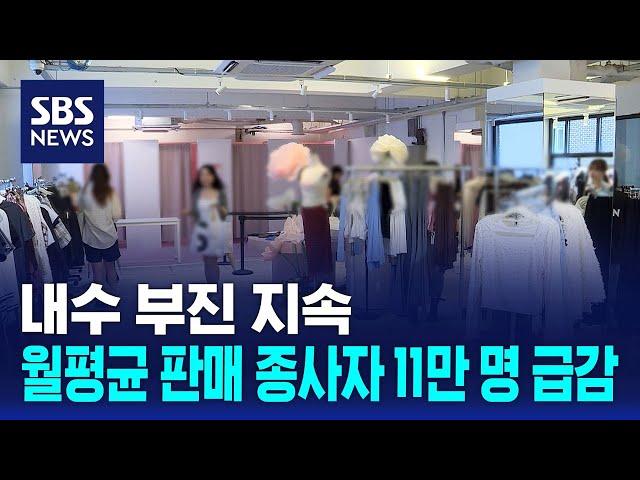 내수 부진 지속…월평균 판매 종사자 11만 명 급감 / SBS