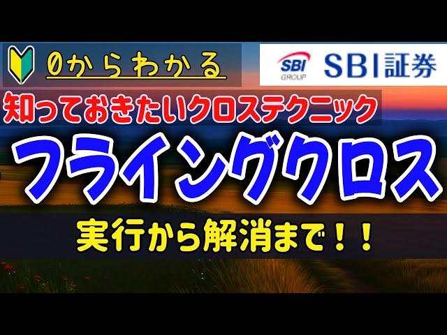 【優待クロス】SBI証券 知っておきたい！クロステクニック！フライングクロス フライングクロスを使ってレア銘柄を狙う！！優待クロス 初心者