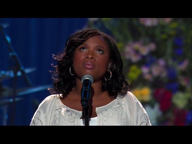 Jennifer Hudson performs “Will You Be There” at Michael Jackson’s funeral