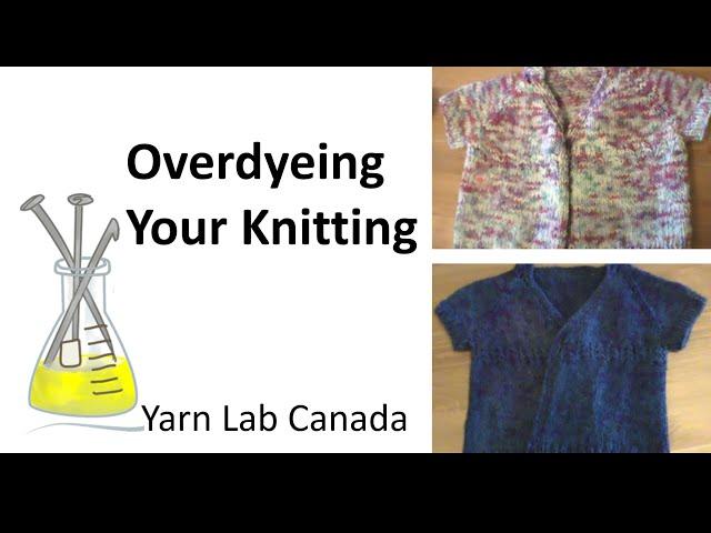 Overdyeing your Knitting with Food Coloring