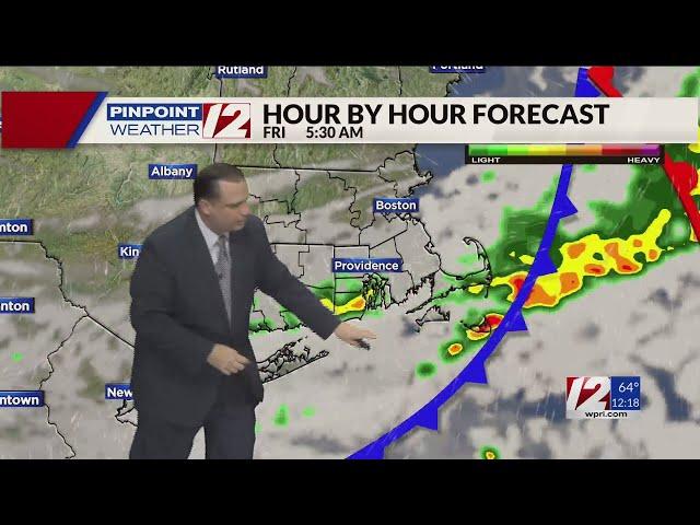 WPRI 12 Weather Forecast for 9/25/24:  M. Cloudy and Dry Today; Showers Ahead