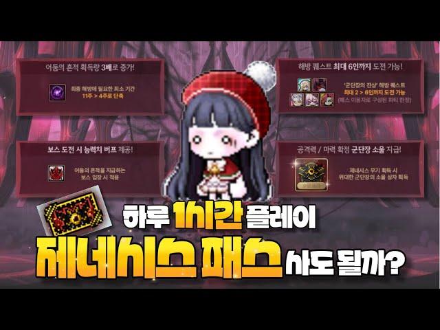 제네시스 패스 구매 후 처치 보스와 해방 기간 [메이플]