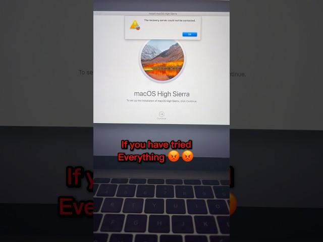 How to fix The recovery server could not be contacted error on macOS!