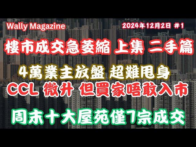 樓市急萎縮（上集）二手樓篇： 買家嚇到唔敢入市｜CCL微升但冇乜成交｜十大屋苑週得四屋苑有成交，僅7單，6屋苑捧蛋！