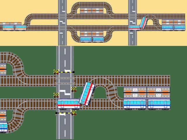 SG Railroad SS - Train position based on two shafts of each car.