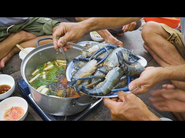 Tôm Càng Xanh nấu Lẩu Bầu, "Lai Rai" trên Sông Nước Miền Tây | Nét Quê #578