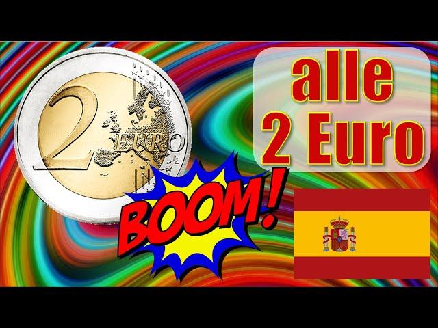 Spanische Schätze im Portemonnaie - alle 2 Euro Münzen aus Spanien