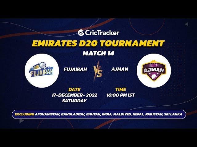  LIVE: MATCH 13 | Emirates Blue vs Sharjah | Emirates D20 2022