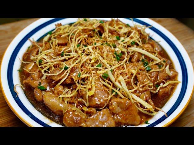 浓郁超下饭的姜丝猪肉煮法非常简单， 太美味了️Super delicious stir fry pork with ginger Cooking method is very simple️