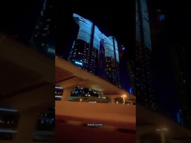 Dubai City Night View video from Ashok Kumar. #dubai #downtowndubai #shorts #uae