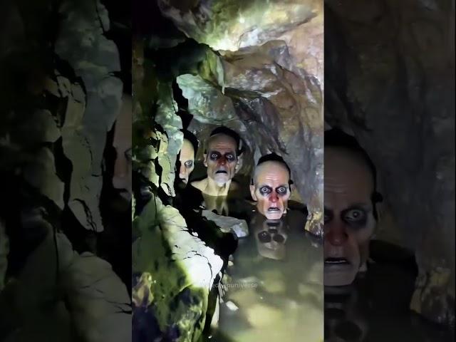 Who's watching from the depths? #creepyfaces #cavewhispers #cryptidaffairs