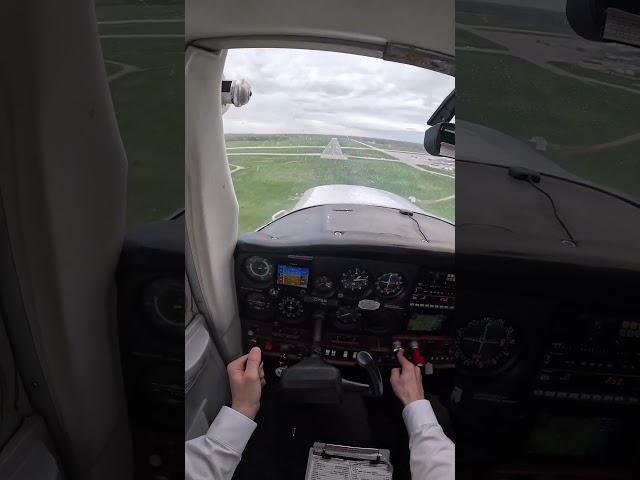 Student Pilot Butters it in Gusty Rain