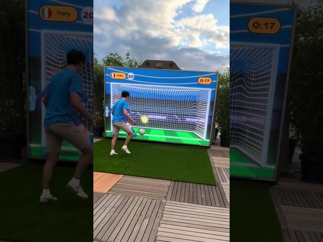 Soccer on easy mode  #soccer #football #multiball #interactivegame #soccertraining #footballtraini