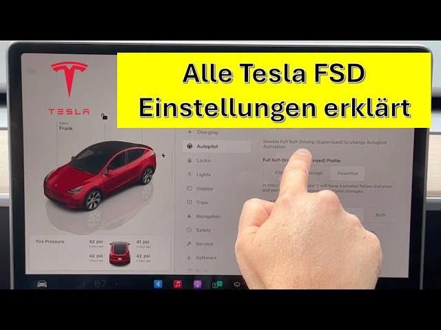 Tesla FSD Einstellungen erklärt