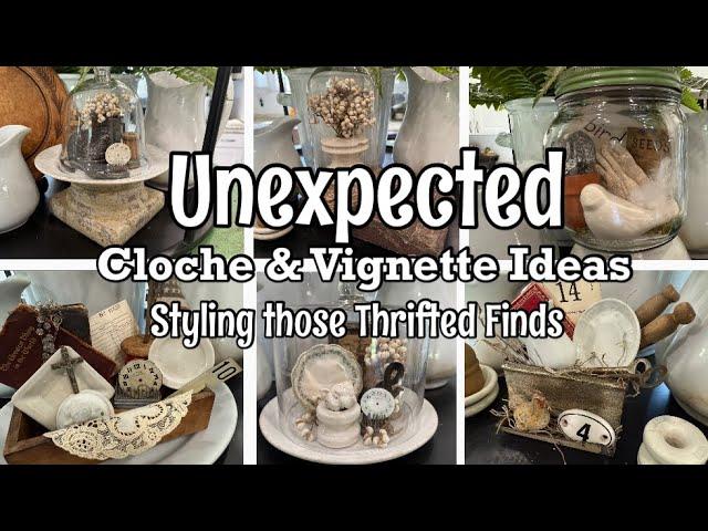 Unexpected Cloche & Vignette Styling Ideas | Thrifted Salvaged Vintage Antique Finds