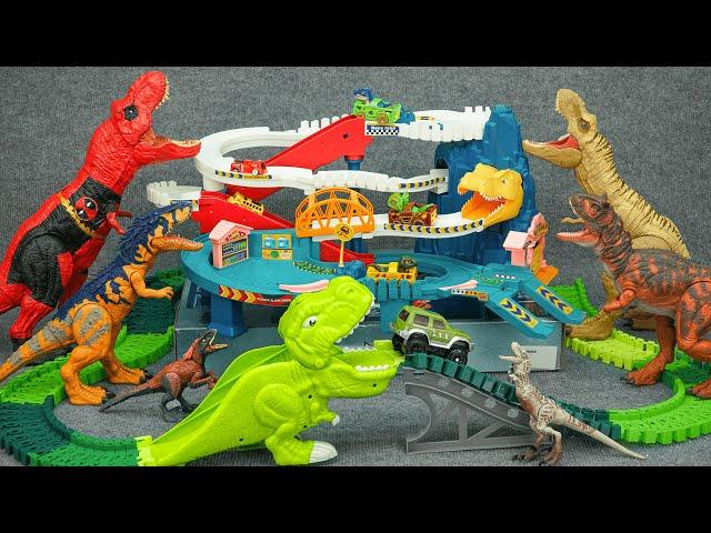 120 Minutes Of Satisfaction With Unboxing Speedy Dinosaur Car Track Set ASMR | Review Toys