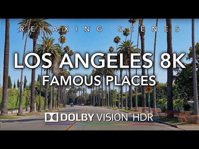 Driving Los Angeles Famous Places Part 1 8K Dolby Vision HDR: Downtown LA to Santa Monica California