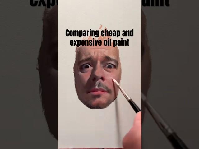 Comparing cheap and expensive oil paint #artchallege #art #painting #howtopaint #drawing #sketching