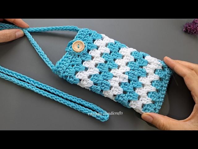 Simple crochet phone bag for beginners | Chompu Handicrafts