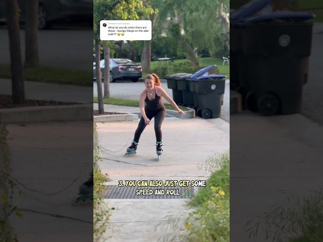 This is common obstacle on rollerblades and how to skate through it!  #rollerblading #tips