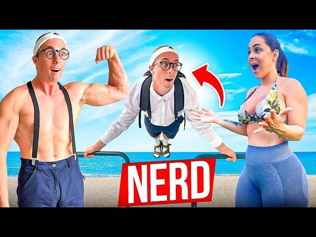 Nerd Shocks Big Guys and Girls at the Calisthenics Park | Epic Prank