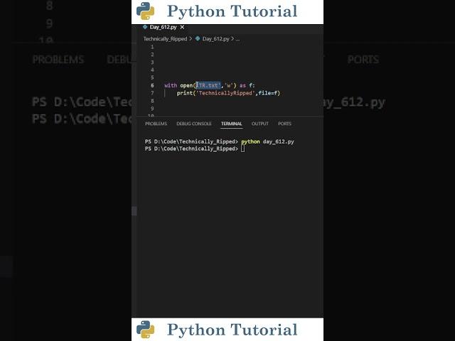 Printing Text To Files With Python | Python Tutorial