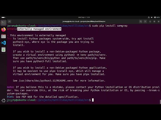 Solving "Error: Externally Managed Environment" When Installing Python Packages | Quick Fix Guide