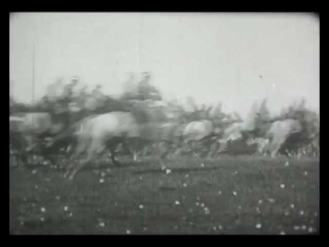 The Scots Greys charging during training on Salisbury Plain, 1909