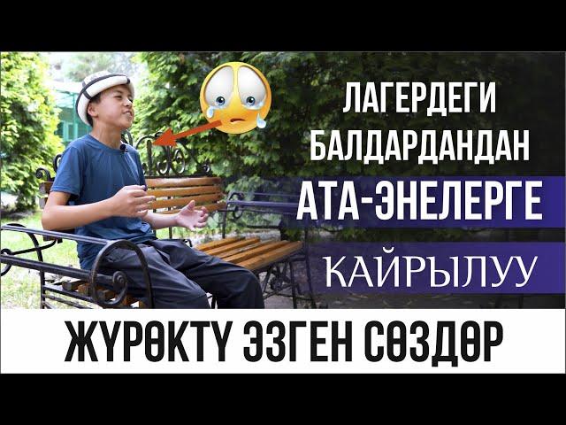 Жаш бала ата-энелерге кайрылуу жасады/Лагерь 2024