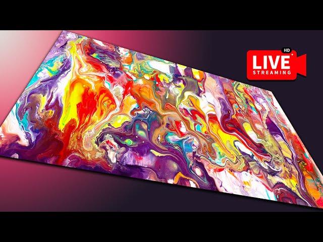 Three MASSIVE abstract paintings created LIVE - full tutorial!