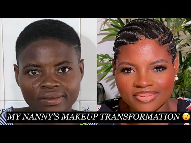 YOU WON’T BELIEVE THIS MAKEUP AND HAIR TRANSFORMATION ON MY NANNY