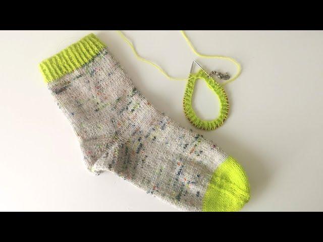 Socken stricken mit MINI Rundstricknadel