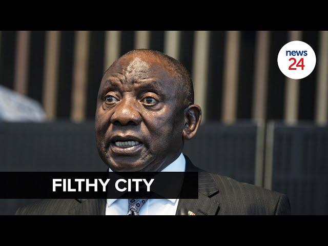 WATCH | 'Your city is filthy!' Ramaphosa tells Joburg Mayor Dada Morero amid service delivery woes