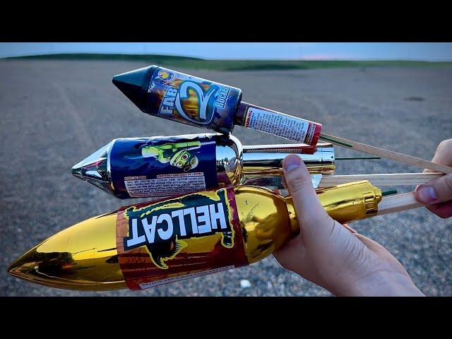 NEW HELLCAT ROCKETS 2024 BIGGEST FIREWORK ROCKETS ON THE MARKET!