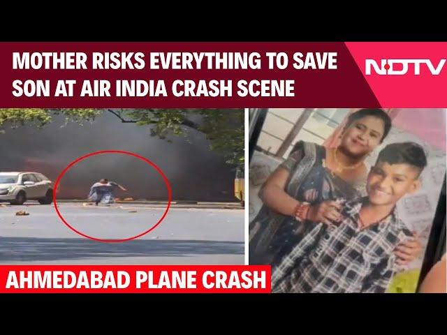 Ahmedabad Plane Crash | Mother Risks Everything to Save Son at Air India Crash Scene